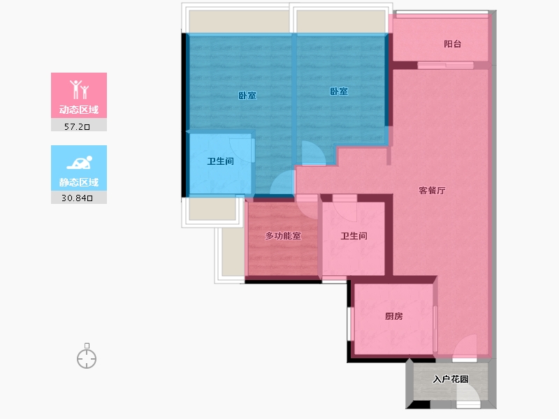 广东省-广州市-保利东郡-81.49-户型库-动静分区