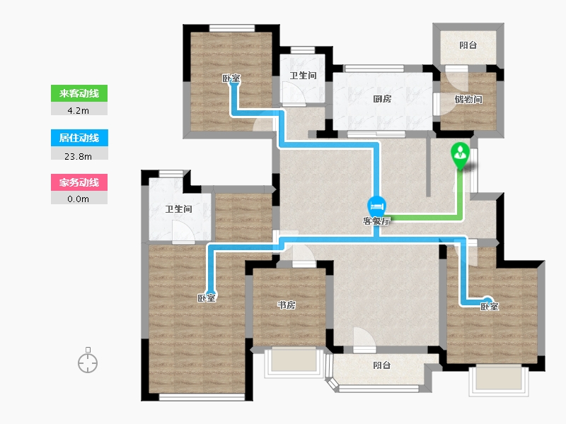 湖北省-武汉市-爱家名校华城-110.23-户型库-动静线