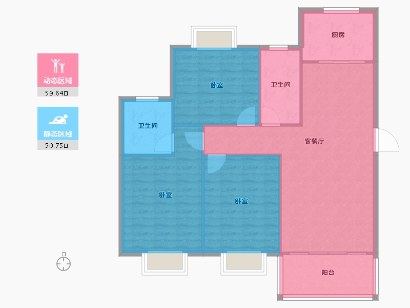 湖北省-孝感市-中仁•御景-101.74-户型库-动静分区