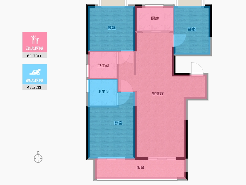 湖北省-武汉市-融创澜岸大观-94.00-户型库-动静分区