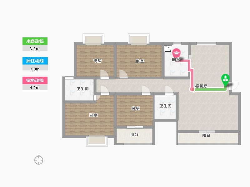 湖南省-株洲市-新桂广场-128.78-户型库-动静线