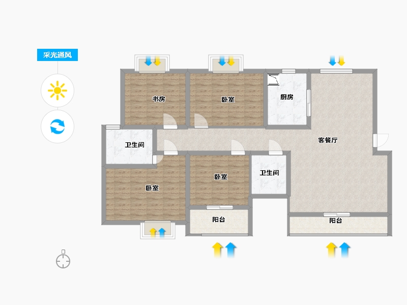 湖南省-株洲市-新桂广场-128.78-户型库-采光通风