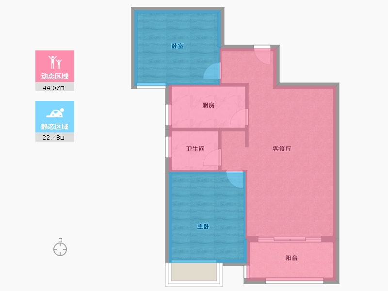 福建省-厦门市-招商兰溪谷-60.00-户型库-动静分区