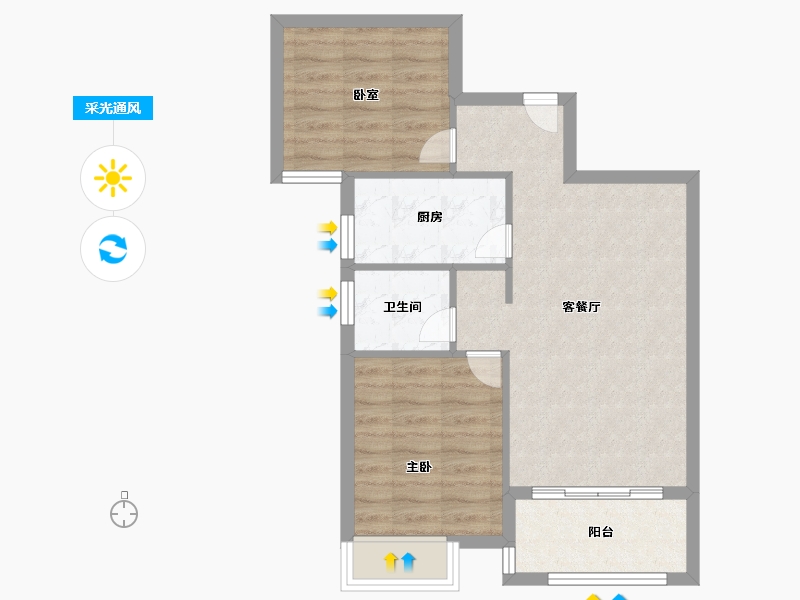 福建省-厦门市-招商兰溪谷-60.00-户型库-采光通风