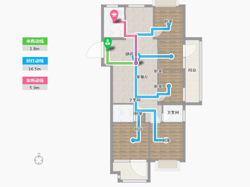 湖北省-黄石市-黄石当代满堂悦MOMΛ-112.00-户型库-动静线