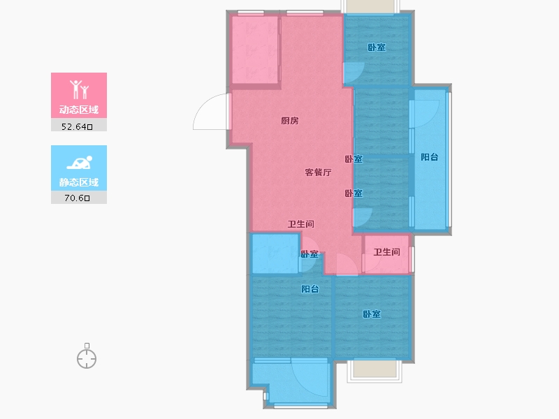 湖北省-黄石市-黄石当代满堂悦MOMΛ-112.00-户型库-动静分区