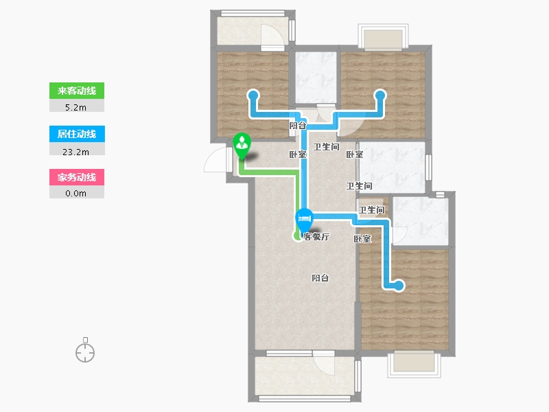 湖北省-黄石市-黄石当代满堂悦MOMΛ-98.00-户型库-动静线