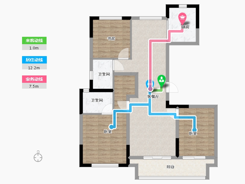 湖北省-武汉市-华发中城中央荟-92.00-户型库-动静线