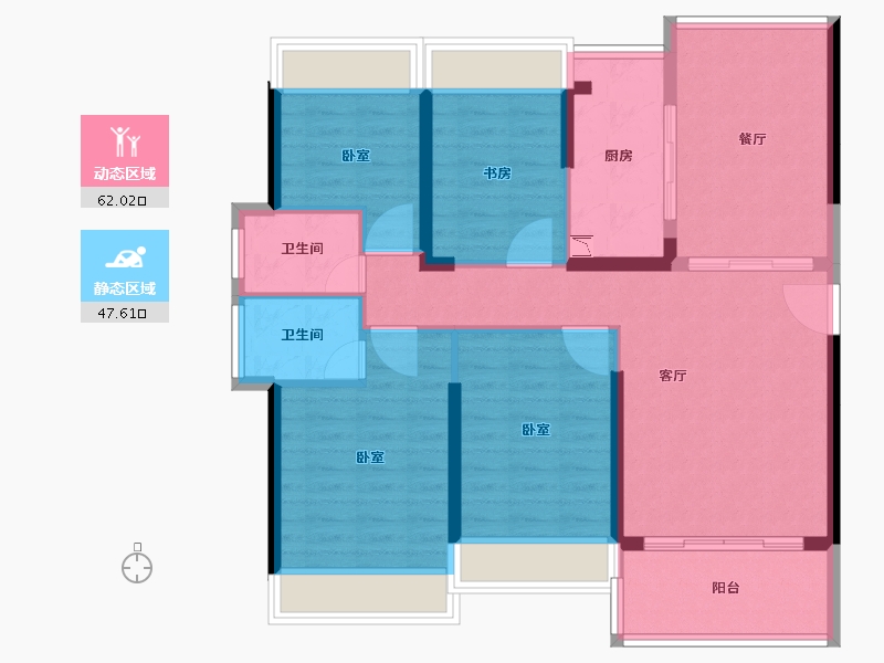 广东省-江门市-君豪国际-98.00-户型库-动静分区