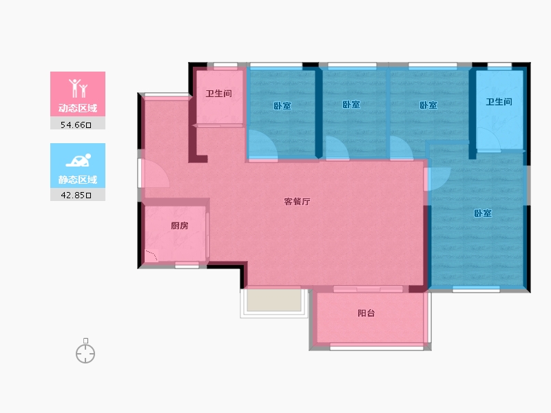 广东省-佛山市-万科金域学府-86.84-户型库-动静分区