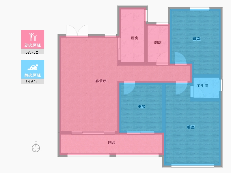 山东省-淄博市-熙悦-106.00-户型库-动静分区