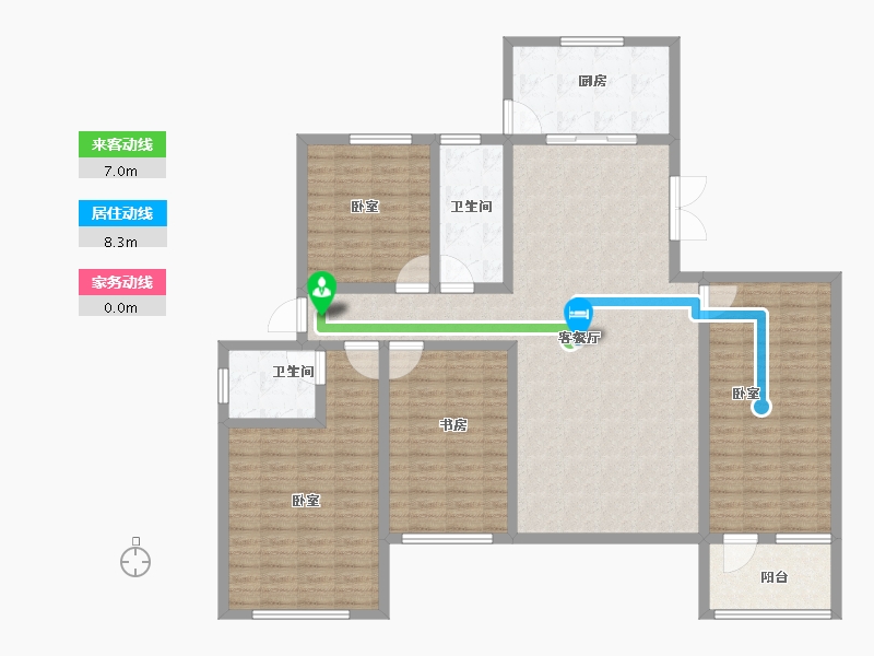 山东省-淄博市-鼎成御园-144.00-户型库-动静线