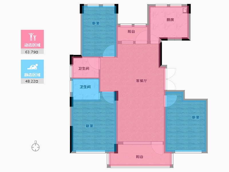 湖北省-襄阳市-宏泰中央公园-100.01-户型库-动静分区