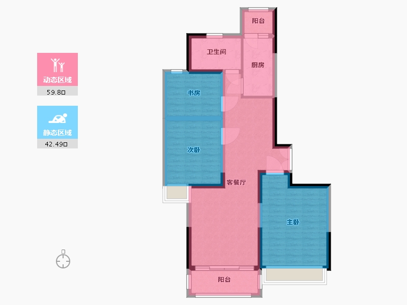 安徽省-蚌埠市-大禹首府-91.35-户型库-动静分区