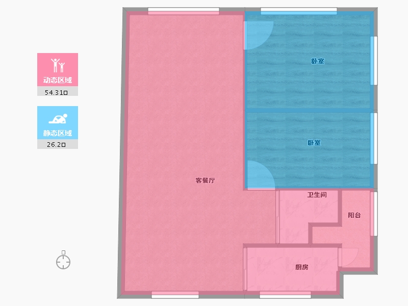 广东省-佛山市-盈生林上湾-74.00-户型库-动静分区