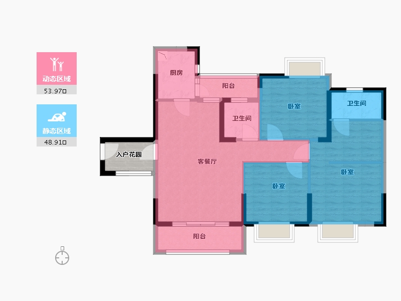 广东省-广州市-合汇学府名郡-96.00-户型库-动静分区