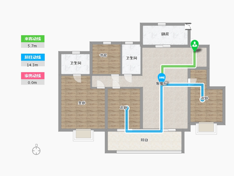 山东省-临沂市-金樾门第-111.00-户型库-动静线