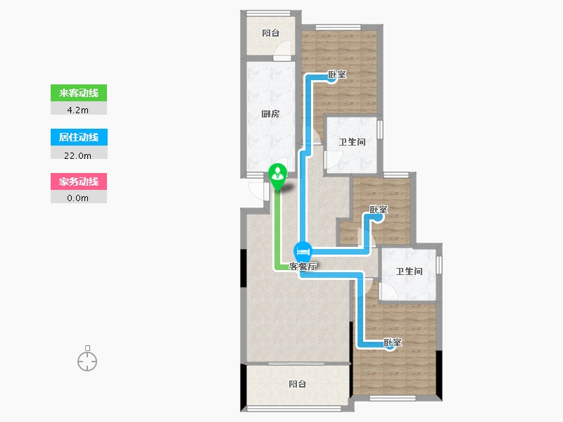 湖南省-株洲市-恒大林溪郡-106.02-户型库-动静线