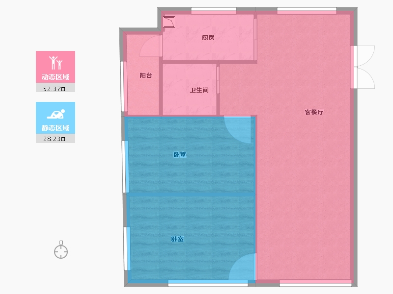 广东省-佛山市-盈生林上湾-74.18-户型库-动静分区