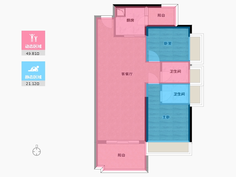 广东省-惠州市-金广运骅府-62.93-户型库-动静分区