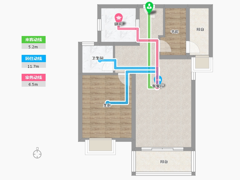 福建省-厦门市-中交和美新城-64.00-户型库-动静线