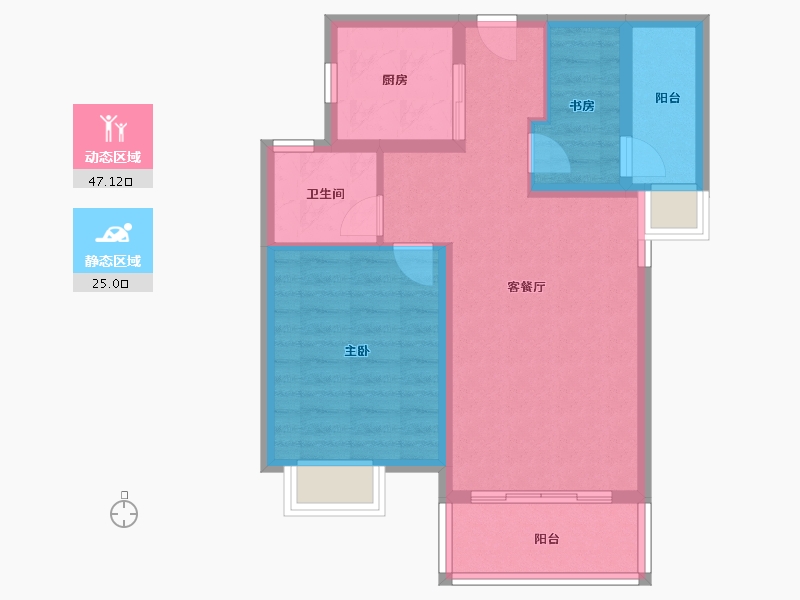 福建省-厦门市-中交和美新城-64.00-户型库-动静分区