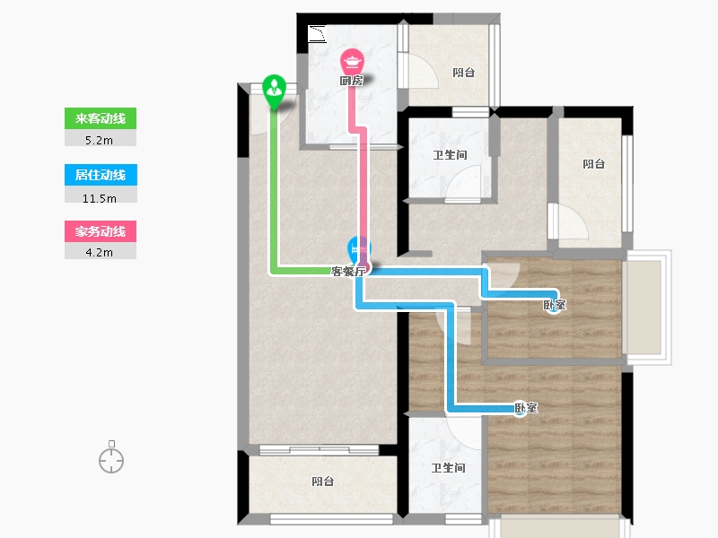 广东省-江门市-越秀天悦文华-73.72-户型库-动静线