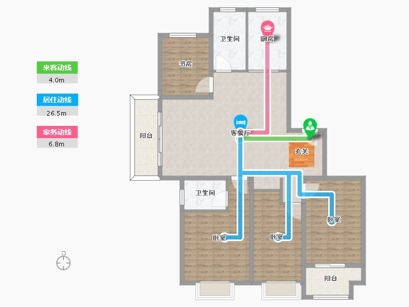 山东省-潍坊市-城投清荷园-135.01-户型库-动静线