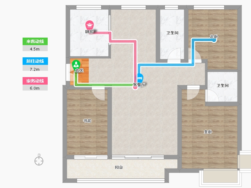 山东省-淄博市-天煜风华-94.72-户型库-动静线