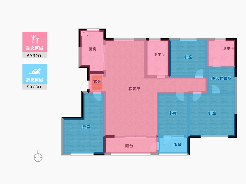 山东省-潍坊市-景泰园-115.00-户型库-动静分区