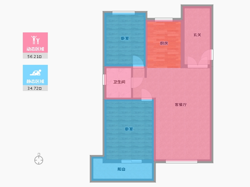 辽宁省-葫芦岛市-文化星城-81.26-户型库-动静分区