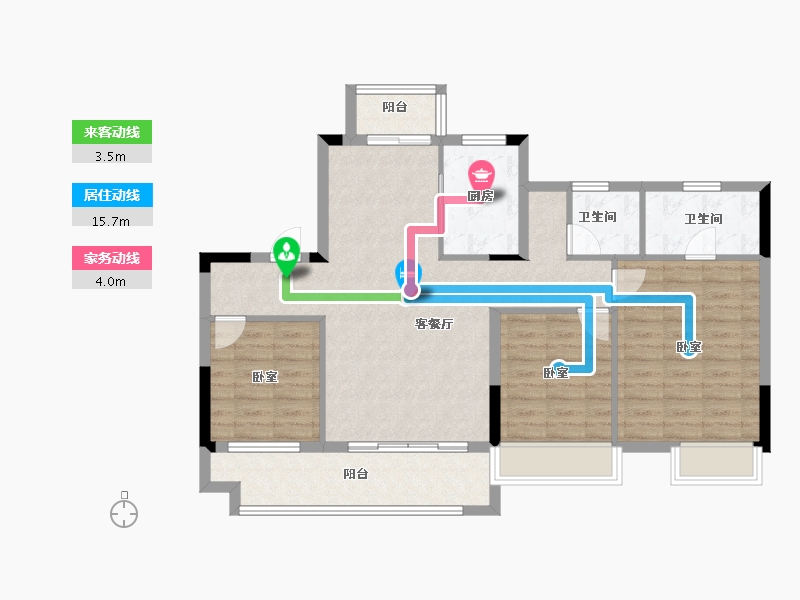 湖北省-黄冈市-武穴铜锣湾广场-94.99-户型库-动静线