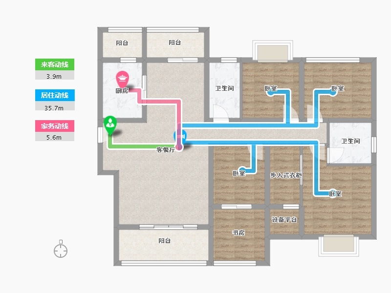 湖南省-岳阳市-友阿悦玺-119.11-户型库-动静线