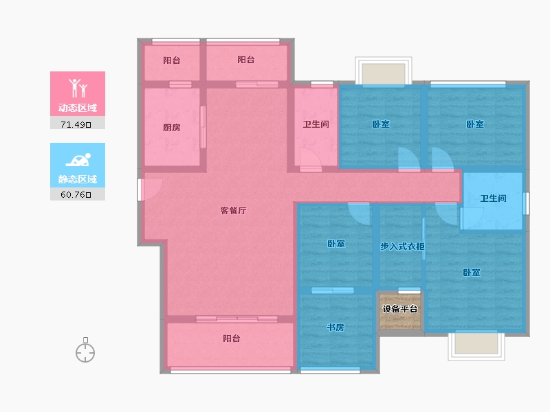 湖南省-岳阳市-友阿悦玺-119.11-户型库-动静分区