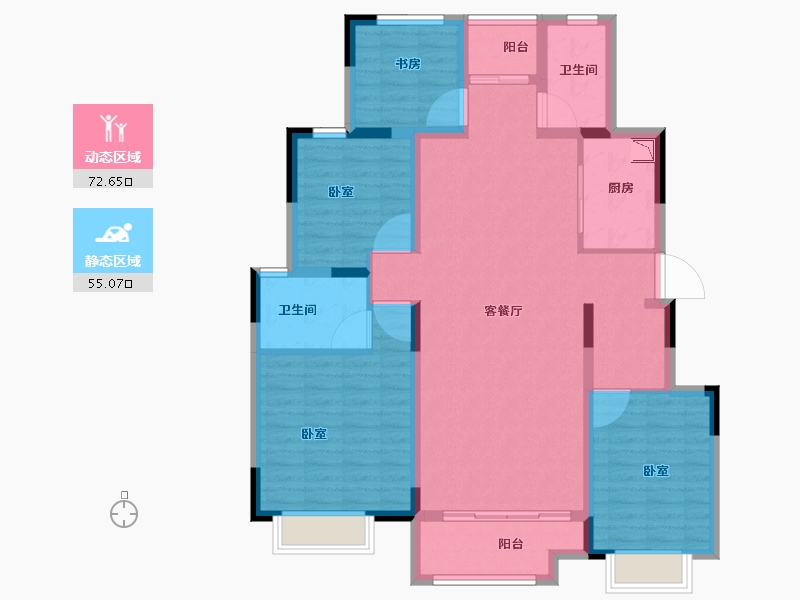 河南省-商丘市-华地美·华安府-114.44-户型库-动静分区