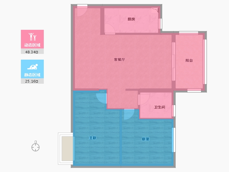 福建省-厦门市-招商兰溪谷-66.00-户型库-动静分区