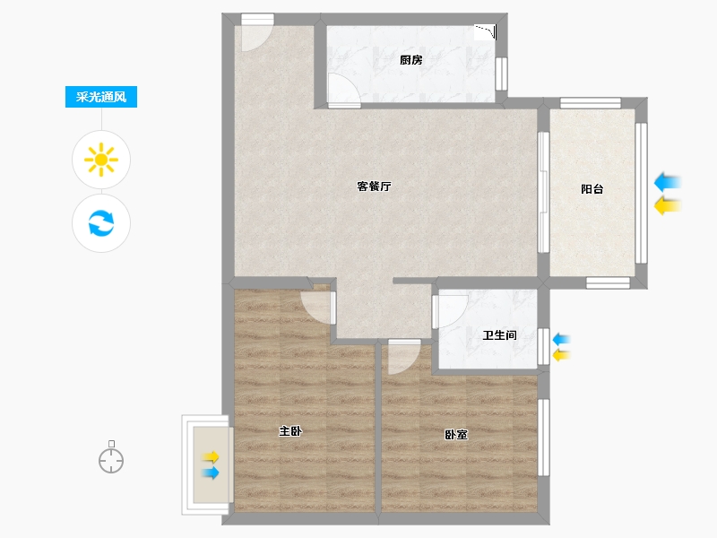 福建省-厦门市-招商兰溪谷-66.00-户型库-采光通风