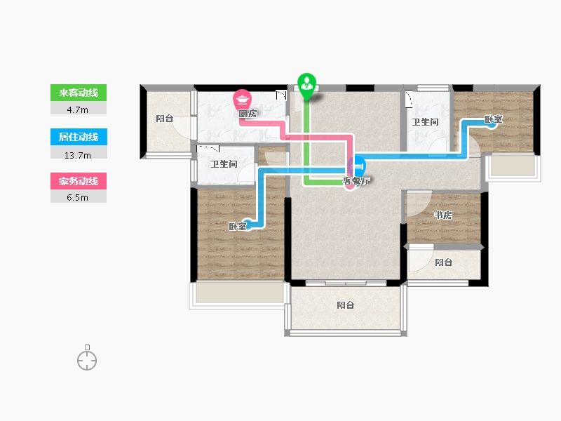 广东省-江门市-君豪国际-84.00-户型库-动静线