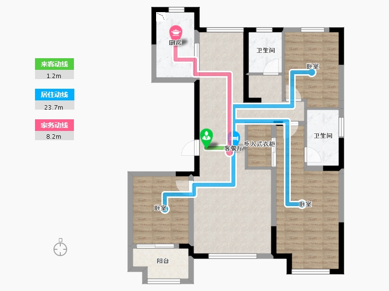 山东省-潍坊市-德润•兰庭-100.90-户型库-动静线