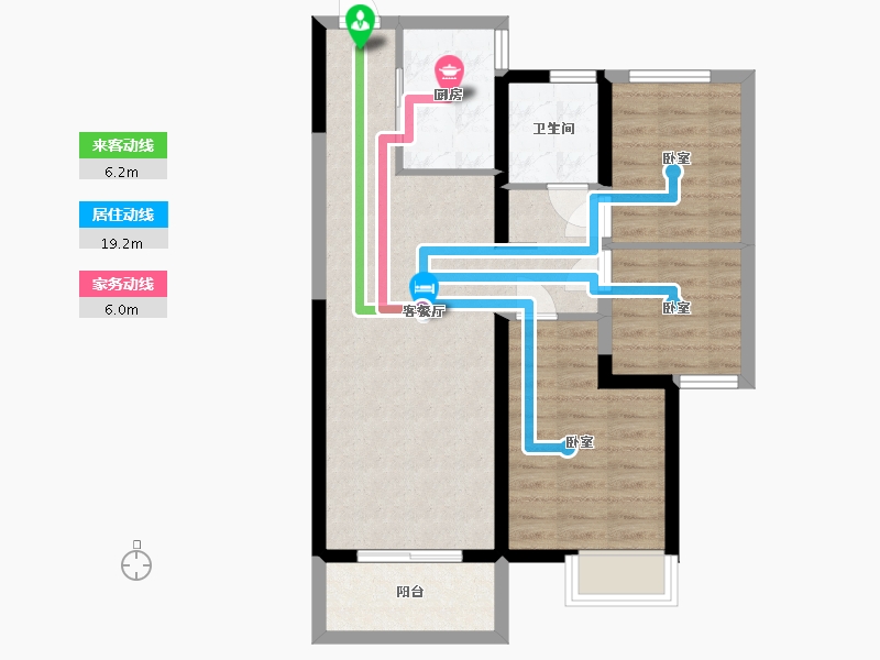 湖北省-武汉市-北辰经开优+-70.00-户型库-动静线