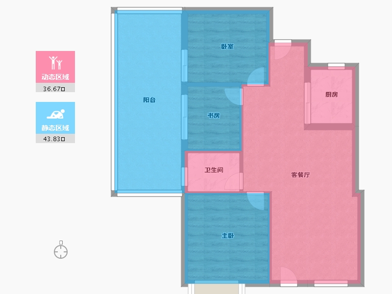 福建省-厦门市-招商兰溪谷-73.00-户型库-动静分区