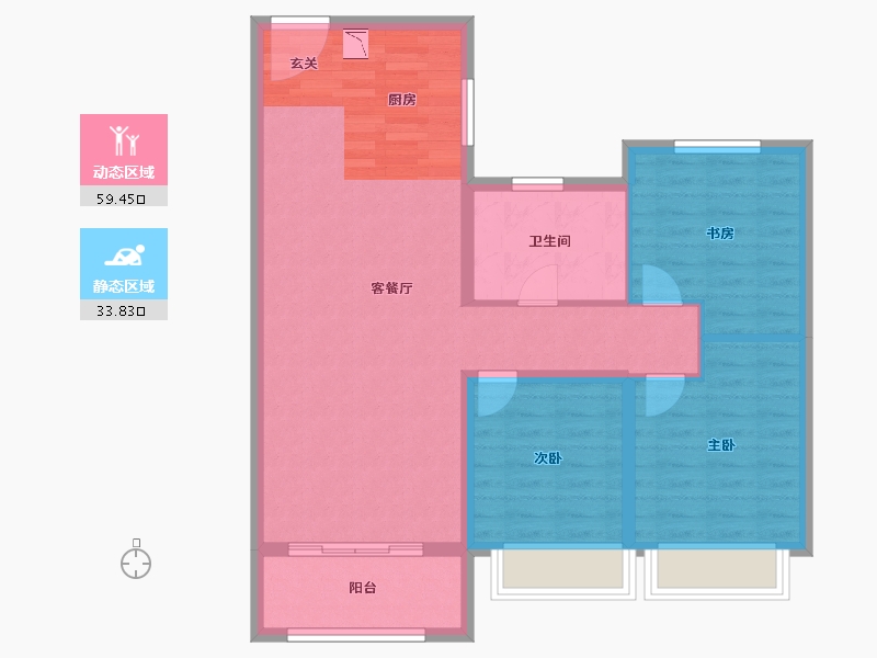 山东省-淄博市-云星齐都御园-84.00-户型库-动静分区