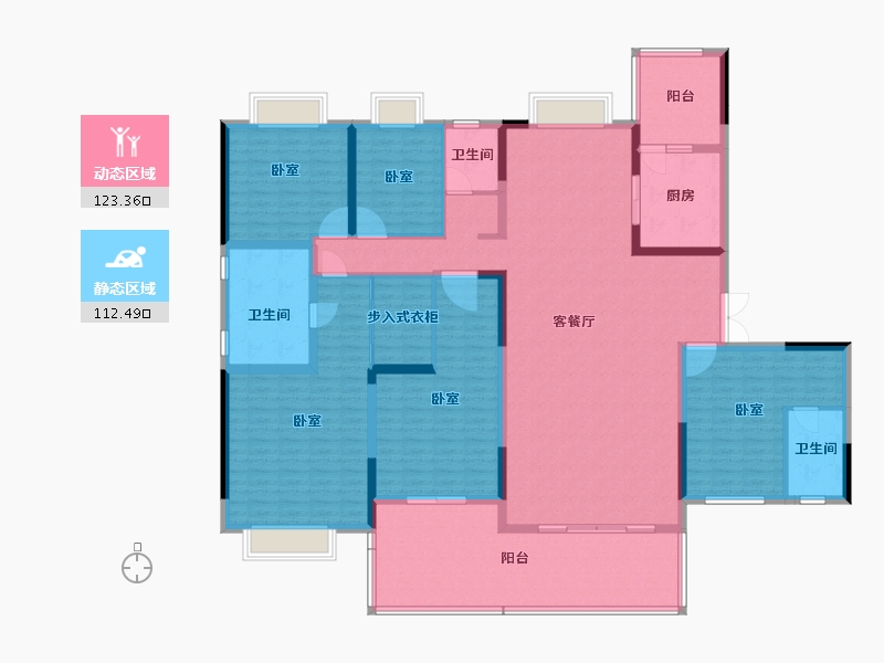 湖北省-宜昌市-宜昌碧桂园3期豪庭-214.81-户型库-动静分区