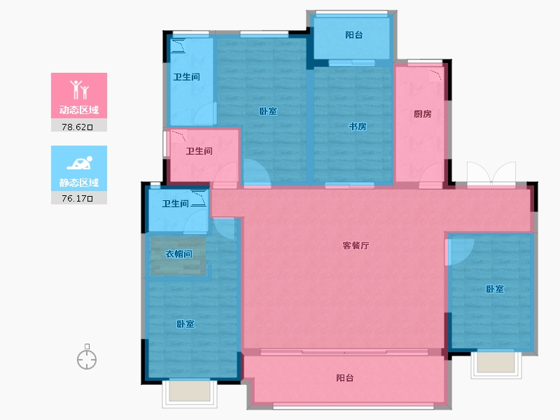 河南省-商丘市-华地美·华安府-139.75-户型库-动静分区