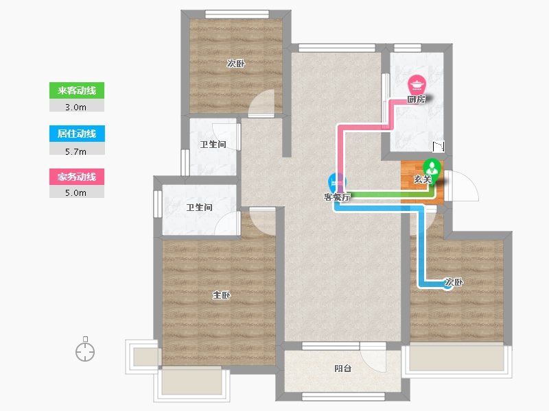 山东省-淄博市-南益名士华府-78.46-户型库-动静线