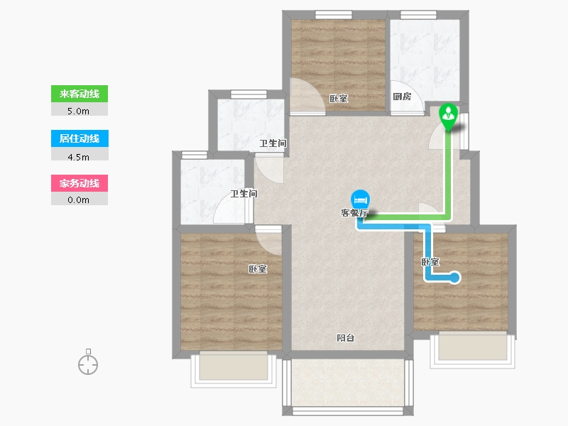 江苏省-苏州市-悦岚山花园-74.19-户型库-动静线