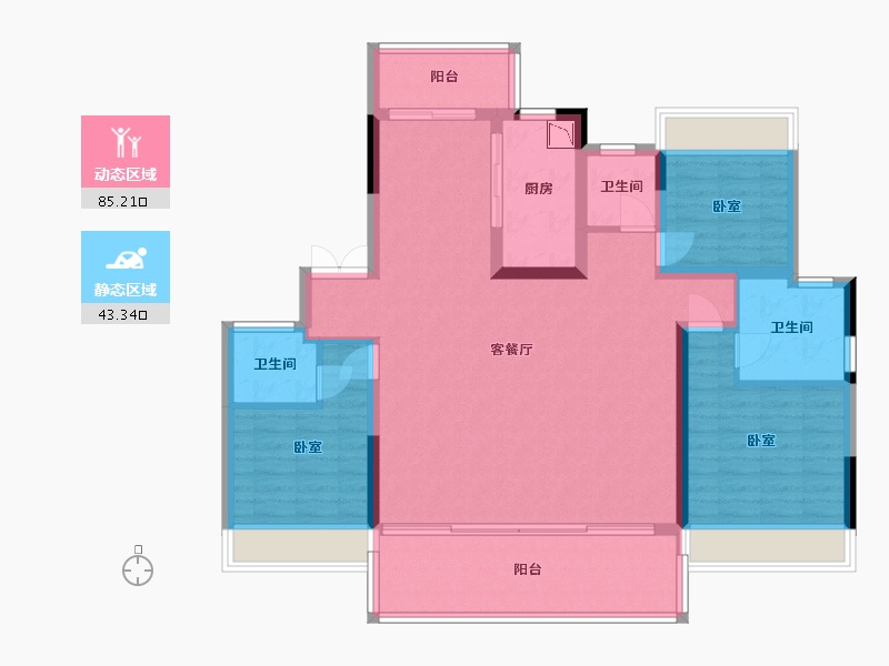 湖北省-十堰市-大家十里桃源-116.04-户型库-动静分区