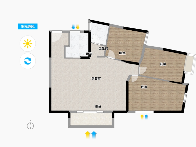 湖北省-武汉市-纽宾凯汉CITY-118.01-户型库-采光通风