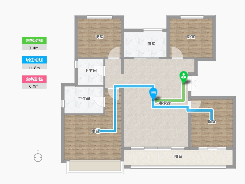 山东省-东营市-富力盛悦府-113.94-户型库-动静线