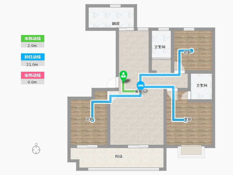 山东省-临沂市-科技公馆-105.01-户型库-动静线